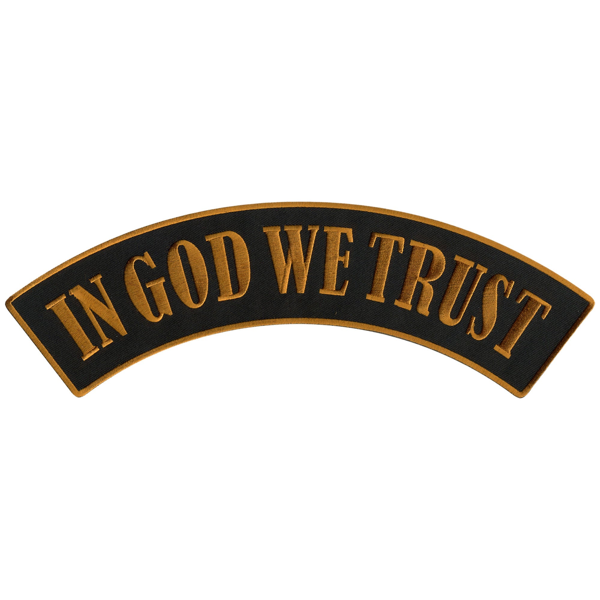 In God We Trust 12” X 3” Top Rocker Patch