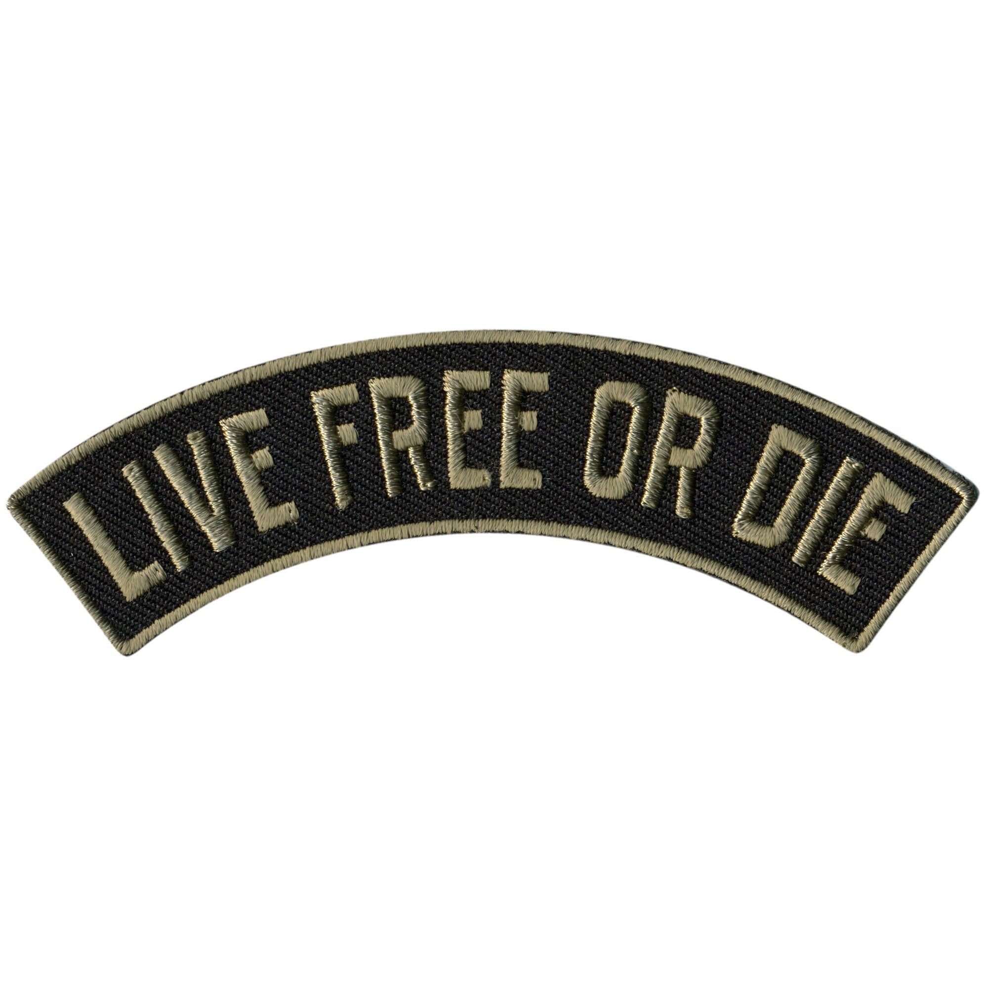 Live Free Or Die 4” X 1” Top Rocker Patch
