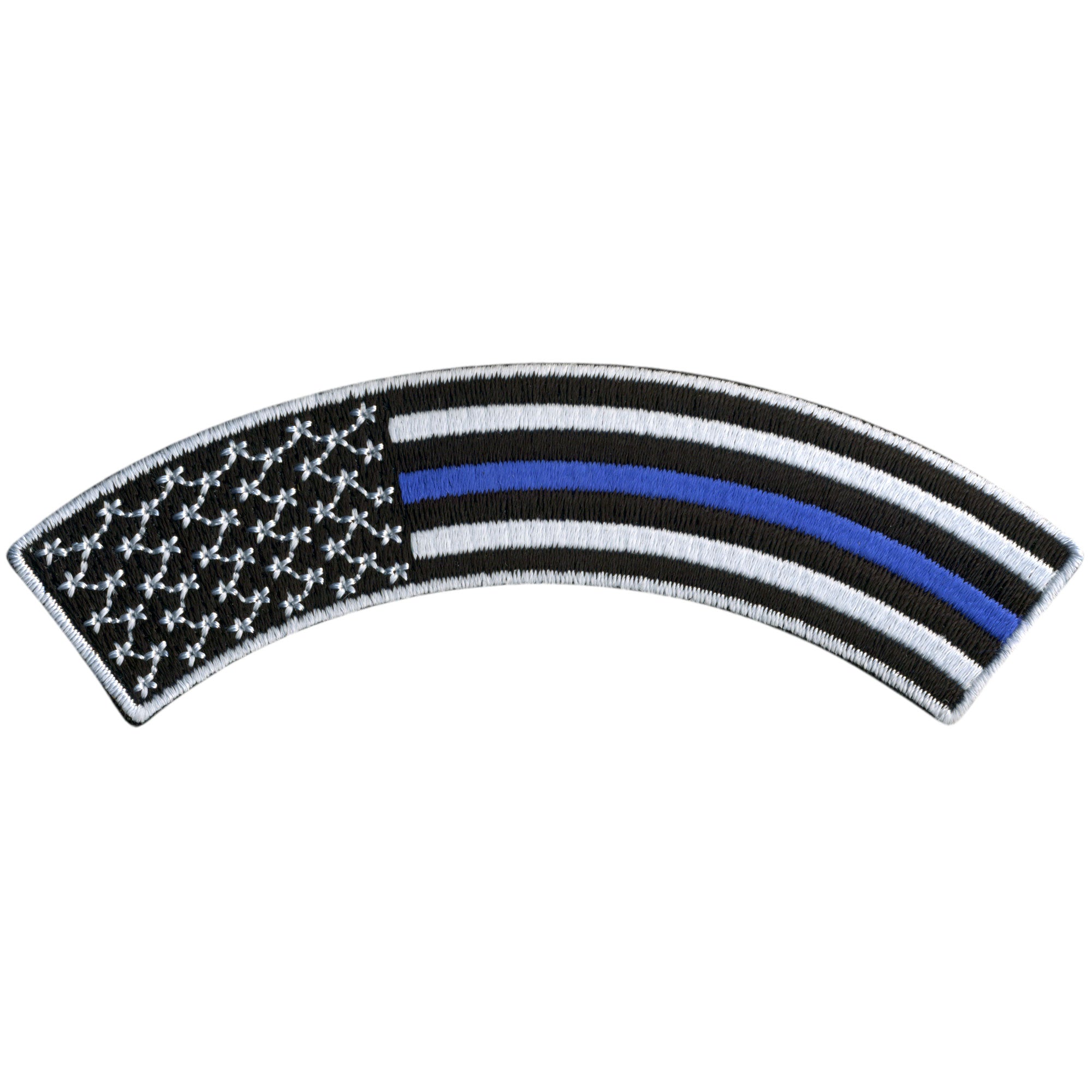 Thin Blue Line 4” X 1” Top Rocker Patch