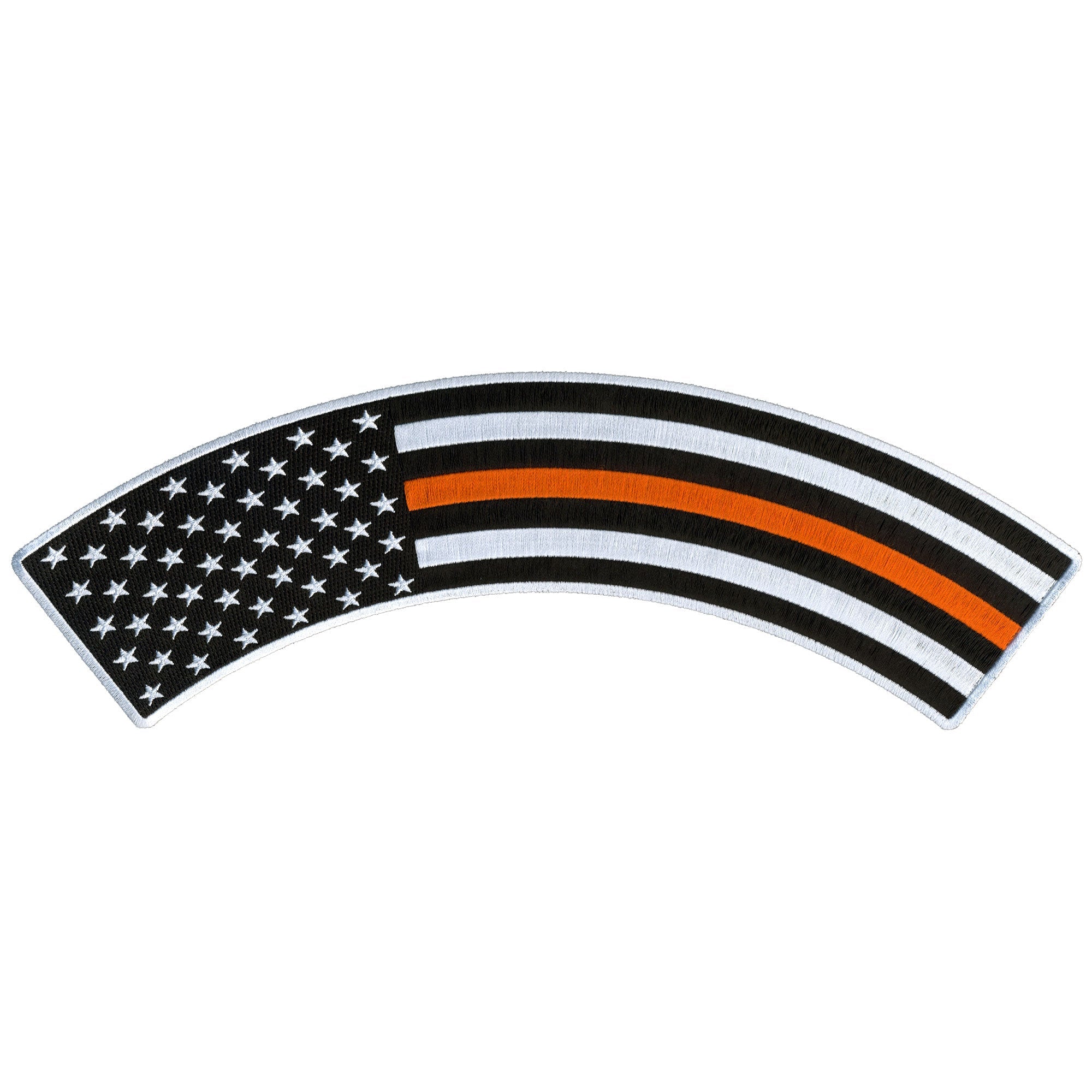 Thin Orange Line 12” X 3” Top Rocker Patch