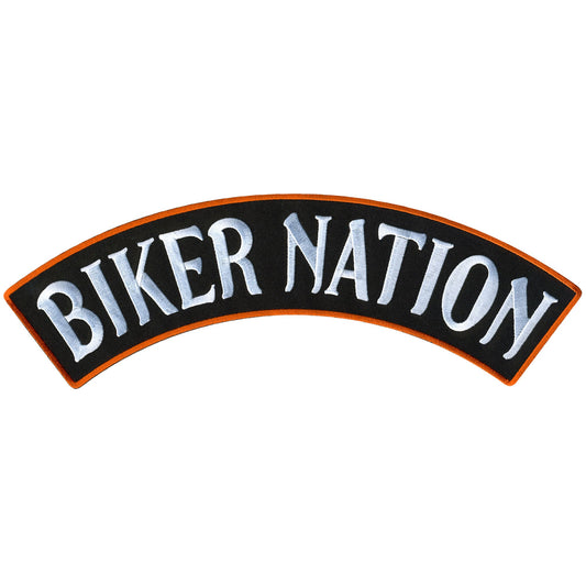 Biker Nation 12" X 3" Top Rocker Patch