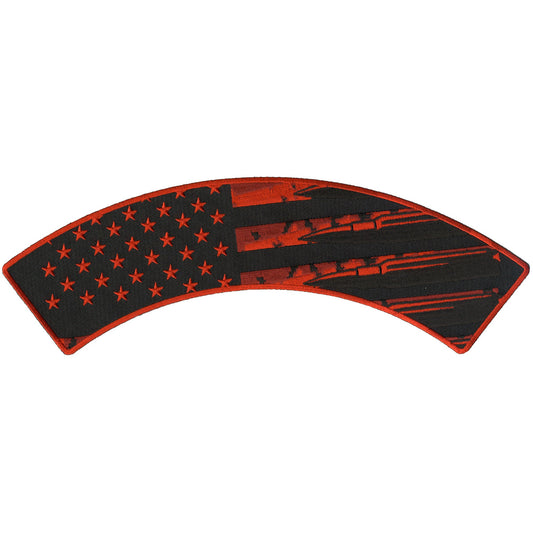 Bullet Flag 12" X 3" Top Rocker Patch
