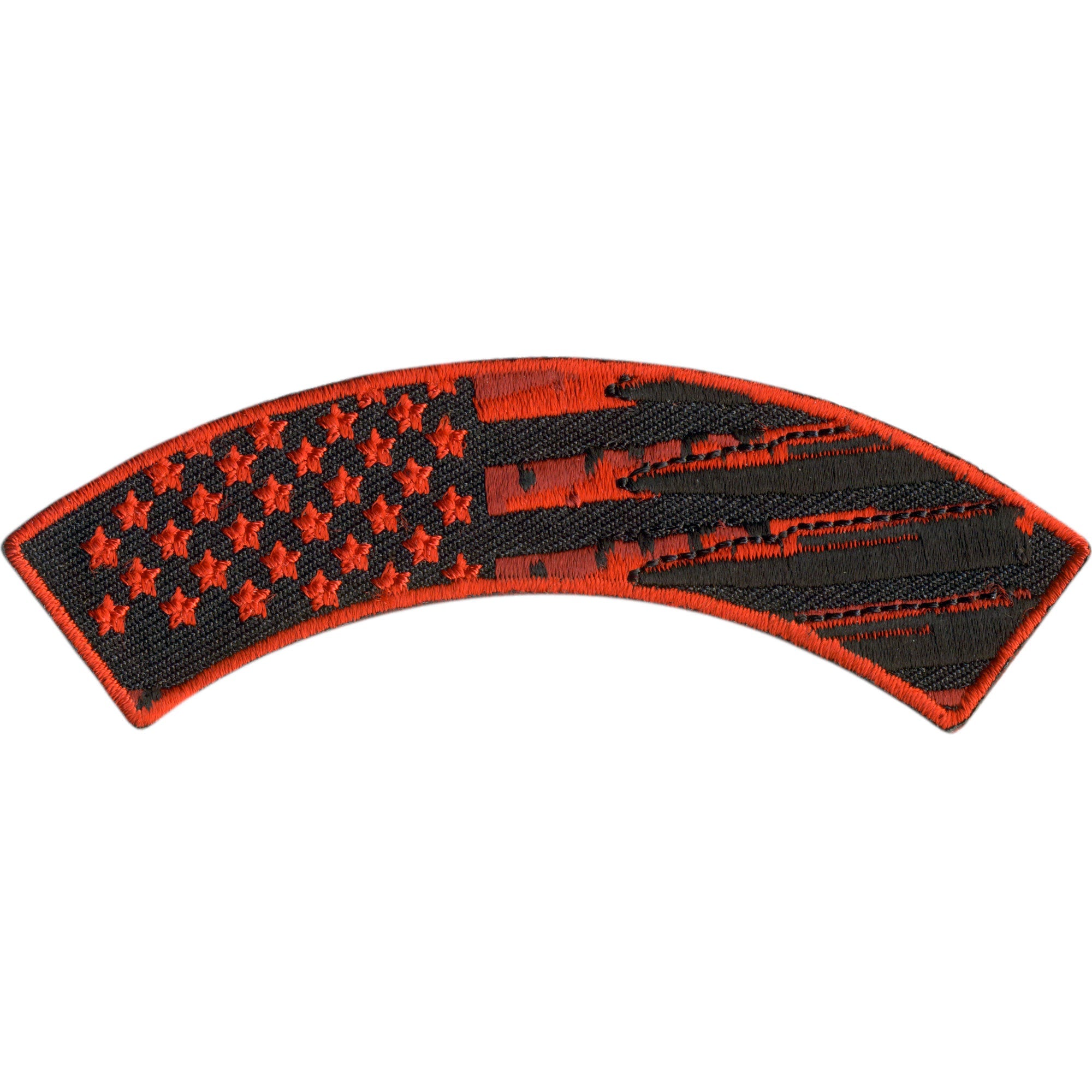 Flag Bullets 4” X 1” Top Rocker Patch