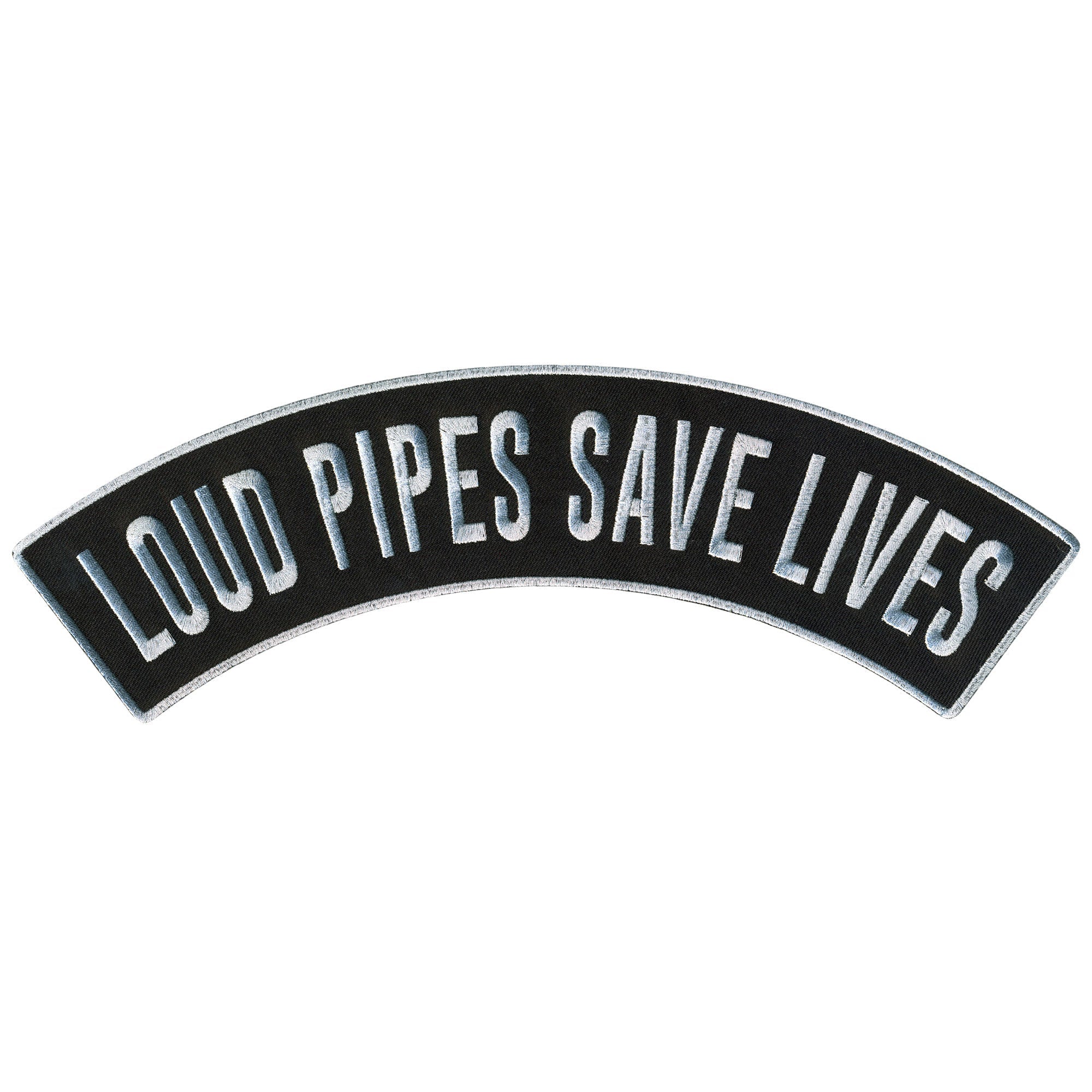 Loud Pipes 12" X 3" Top Rocker Patch
