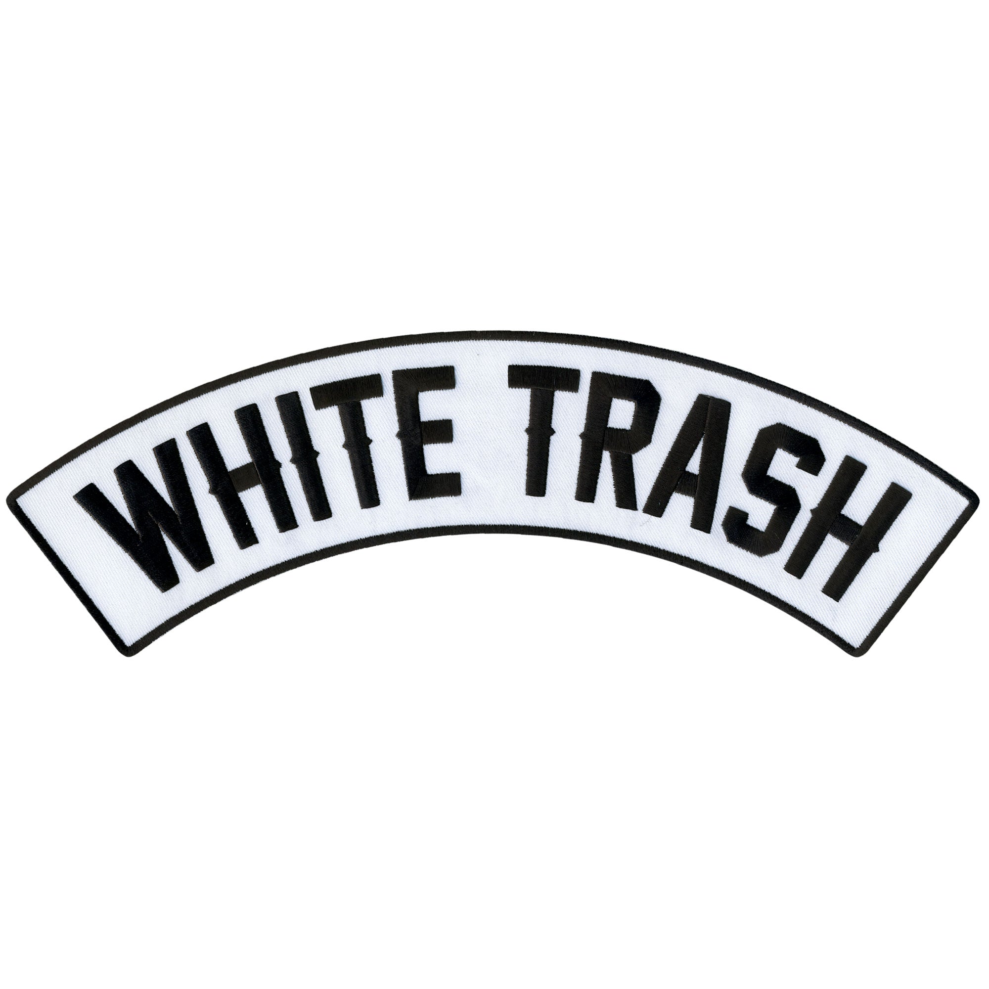 White Trash 12" X 3" Top Rocker Patch