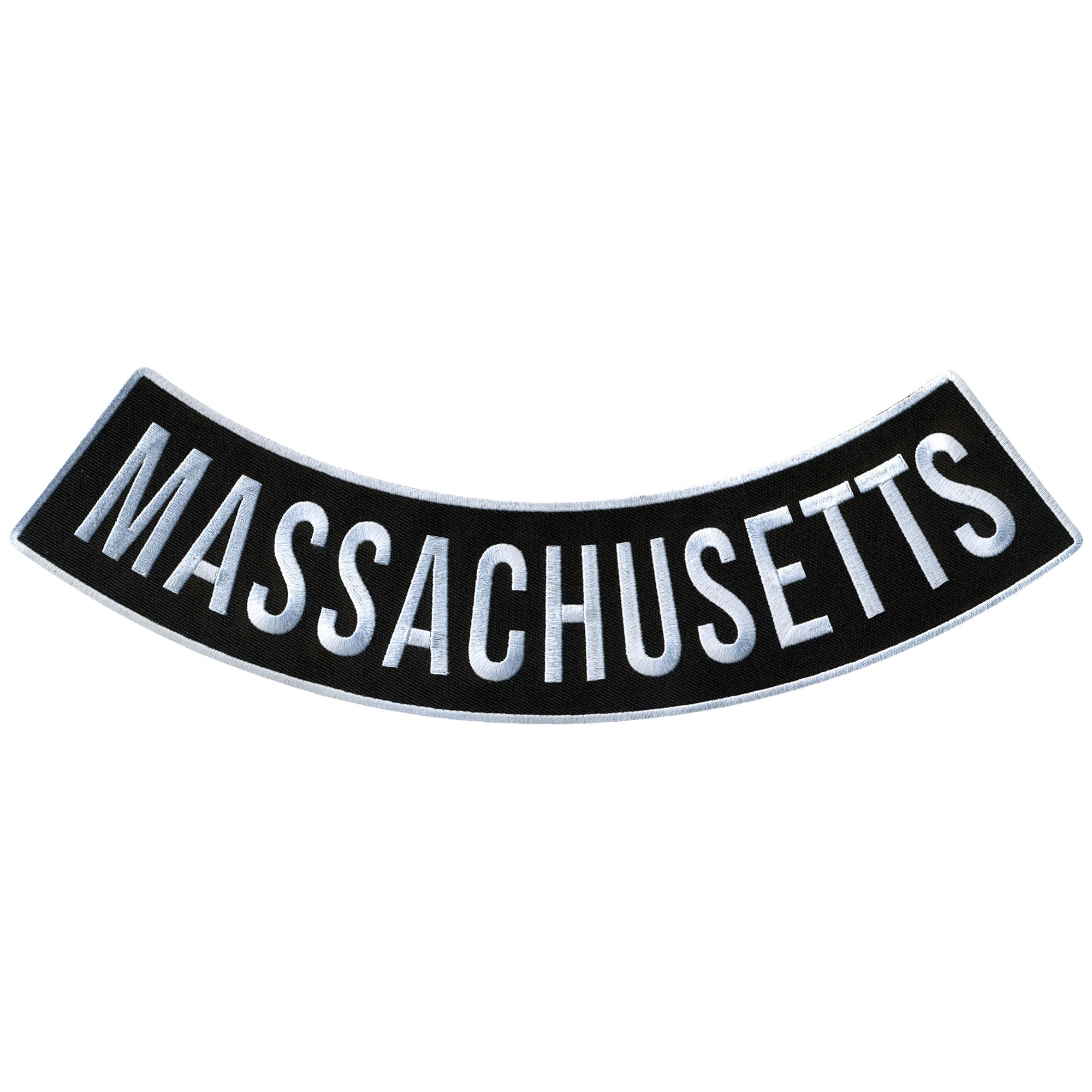 Massachusetts 12” X 3” Bottom Rocker Patch