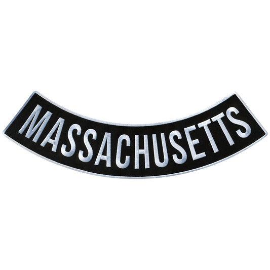 Massachusetts 12” X 3” Bottom Rocker Patch