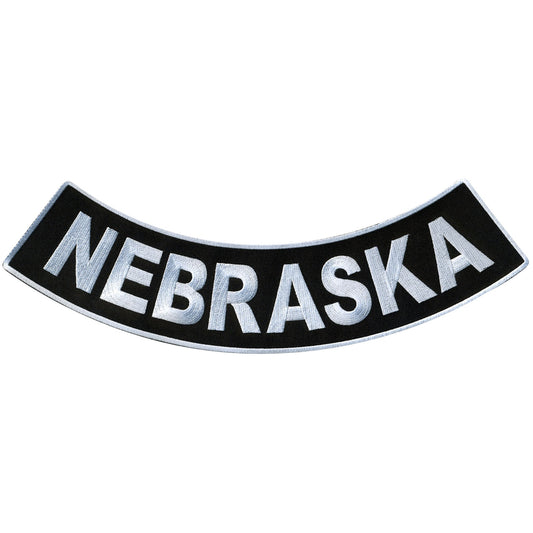Nebraska 12” X 3” Bottom Rocker Patch