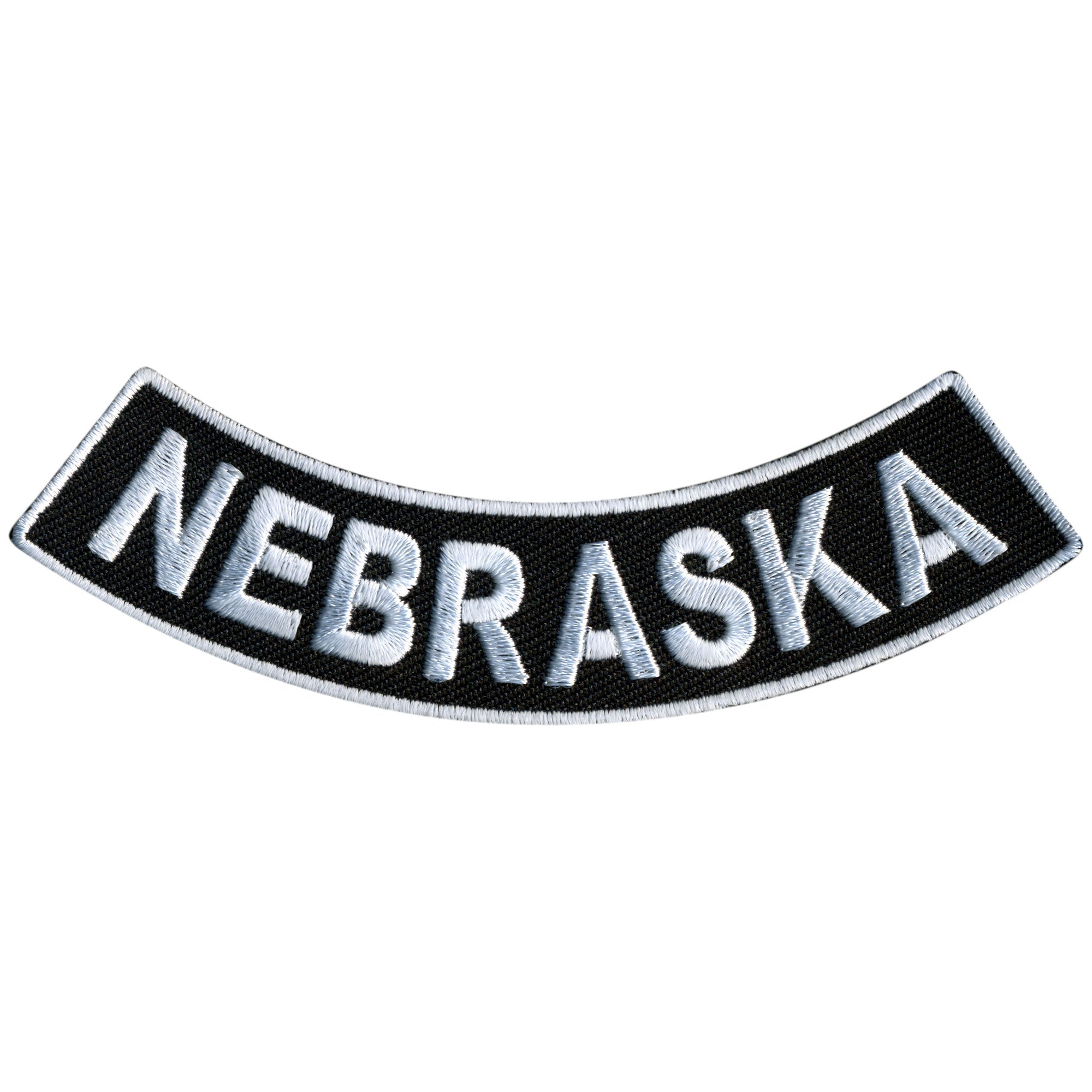 Bottom Rocker Patch Clear Nebraska 4” X 1” Bottom Rocker Patch – winxwheels