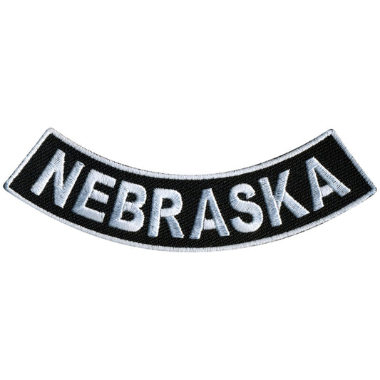 Nebraska 4” X 1” Bottom Rocker Patch