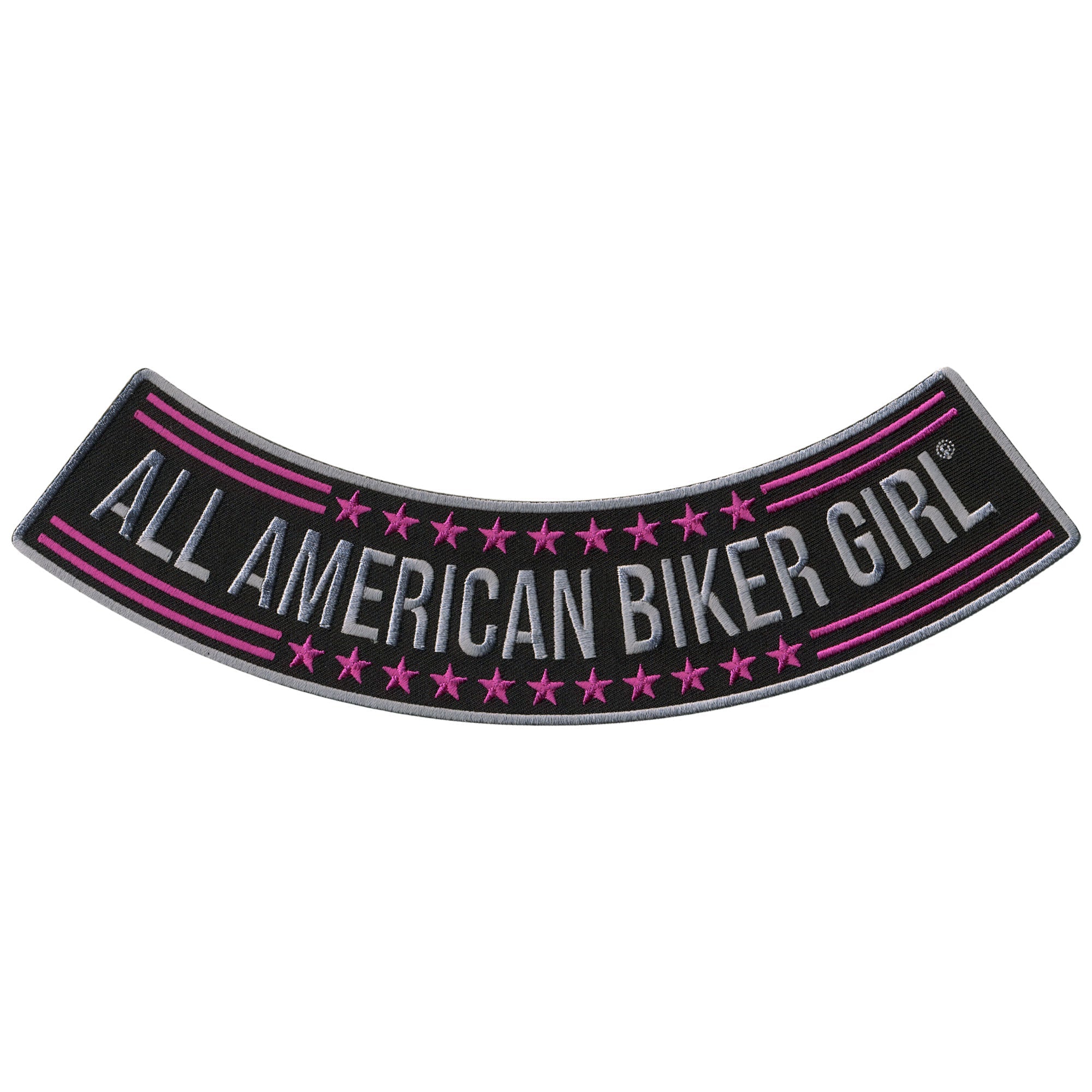 All American Biker Girl 10” X 2” Bottom Rocker Patch