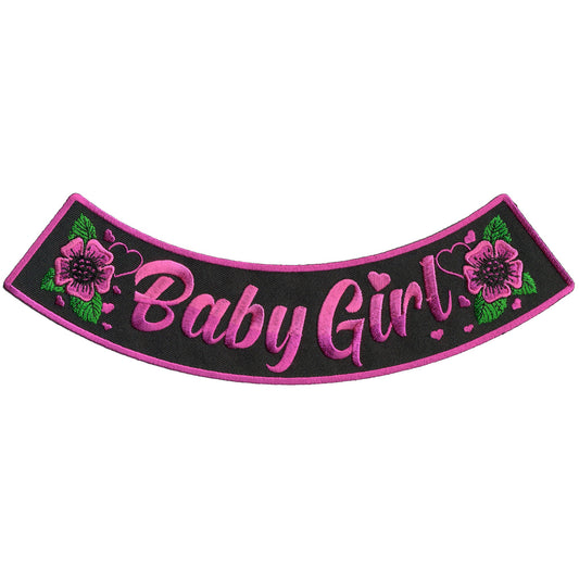 Baby Girl 10” X 2” Bottom Rocker Patch
