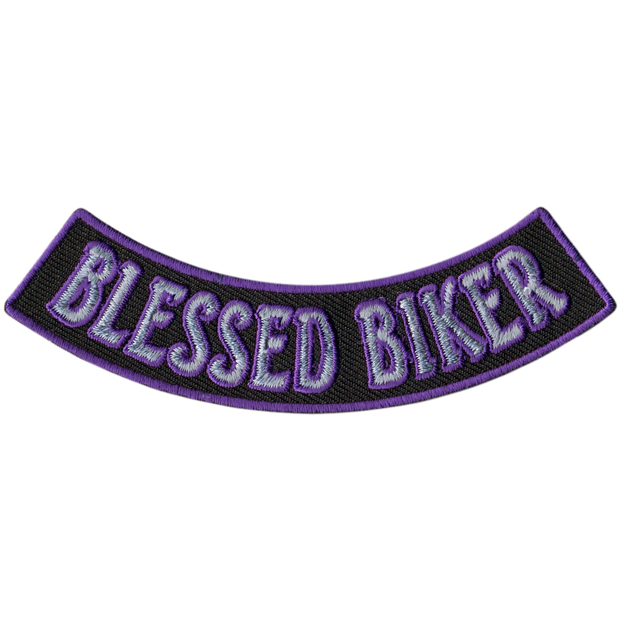 Blessed Biker 4” X 1” Bottom Rocker Patch