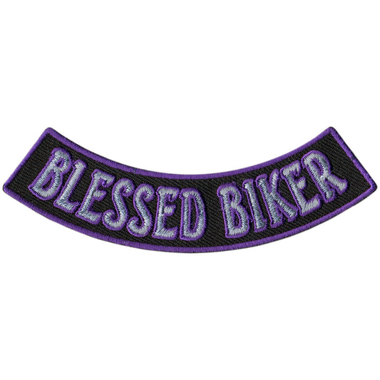 Blessed Biker 4” X 1” Bottom Rocker Patch