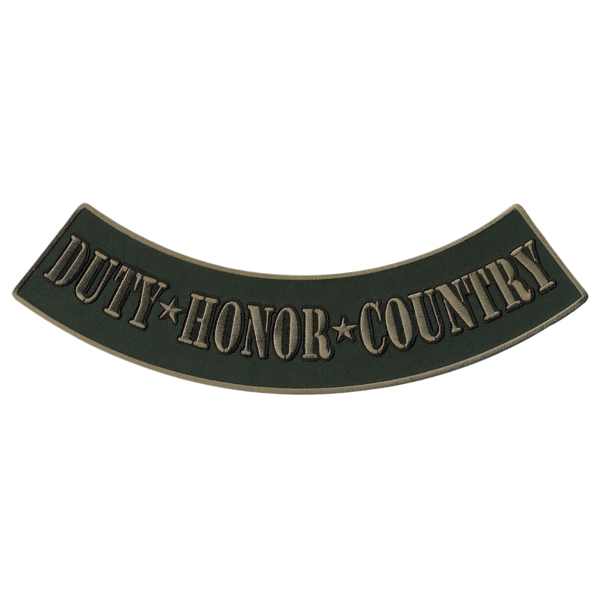 Duty Honor Country 12” X 3” Bottom Rocker Patch