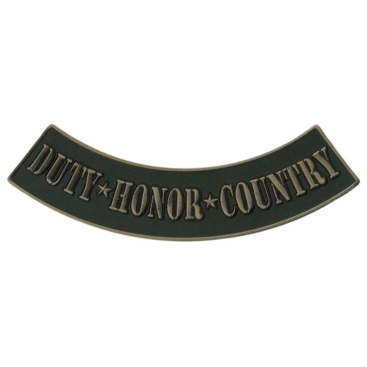 Duty Honor Country 12” X 3” Bottom Rocker Patch