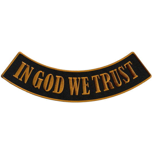 In God We Trust 12” X 3” Bottom Rocker Patch