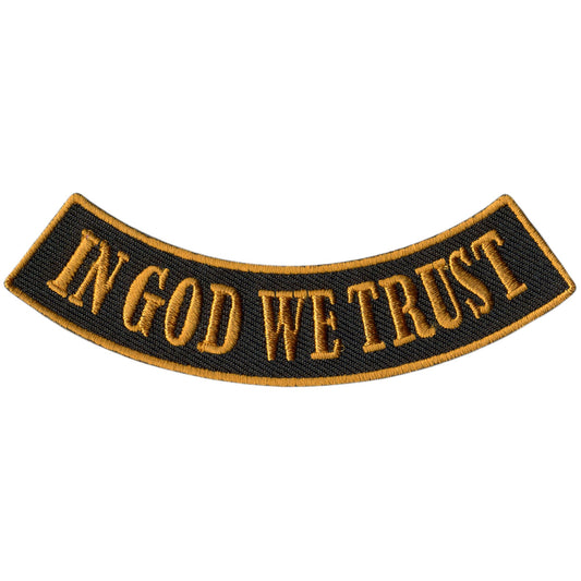 In God We Trust 4” X 1” Bottom Rocker Patch