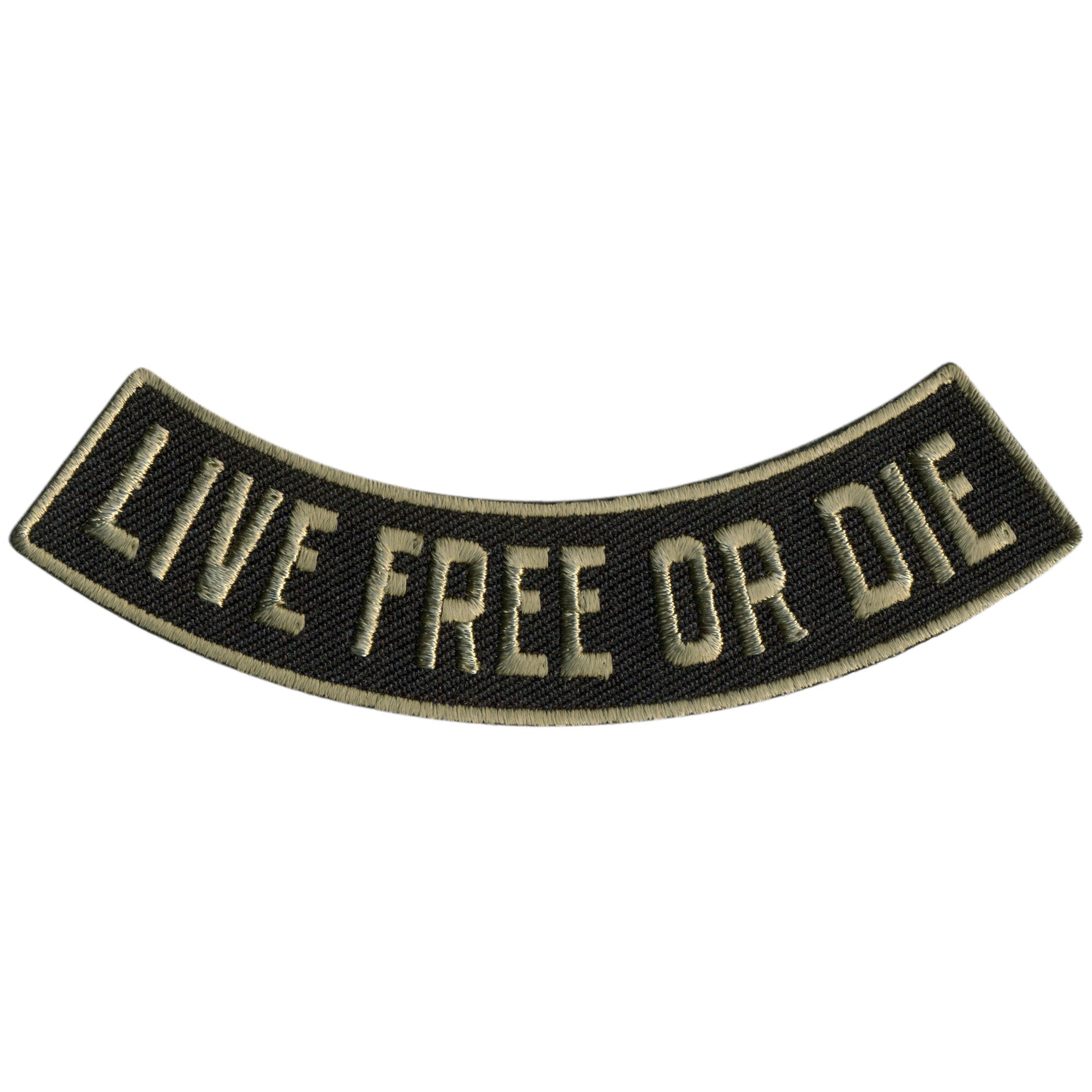 Live Free Or Die 4” X 1” Bottom Rocker Patch