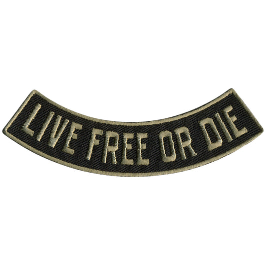 Live Free Or Die 4” X 1” Bottom Rocker Patch