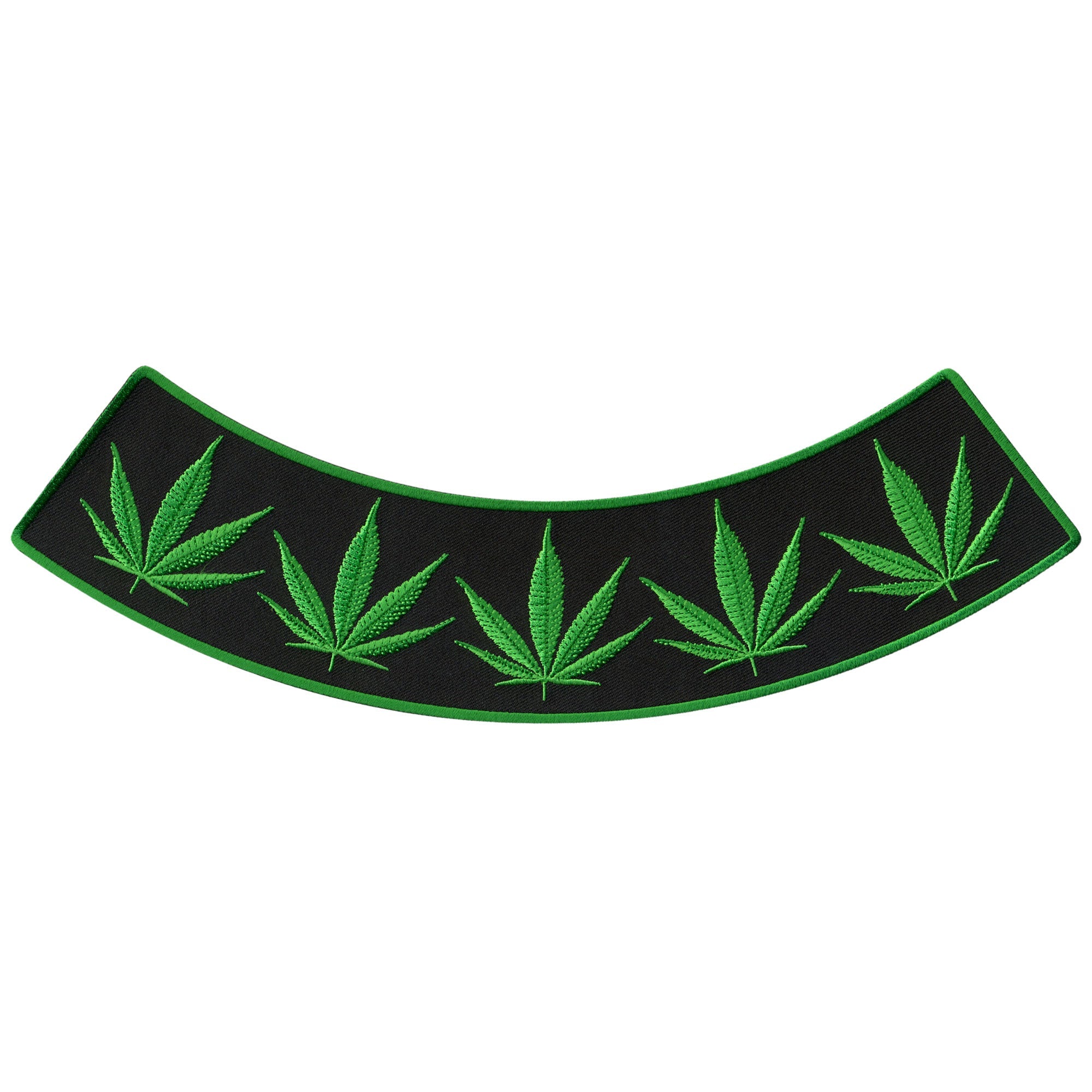 Pot Leaves 12” X 3” Bottom Rocker Patch
