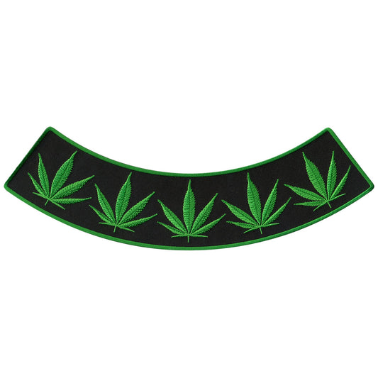 Pot Leaves 12” X 3” Bottom Rocker Patch