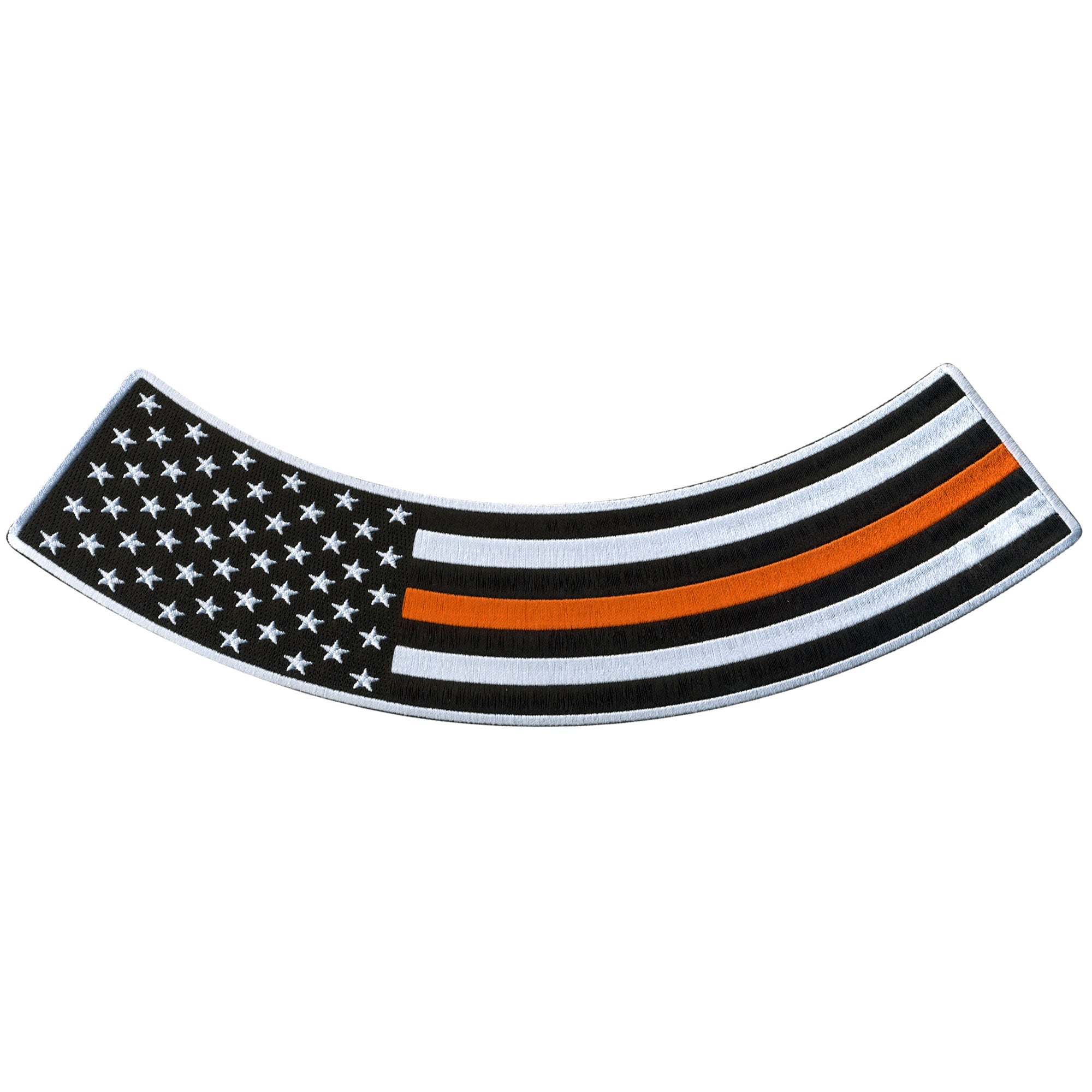 Thin Orange Line 12” X 3” Bottom Rocker Patch