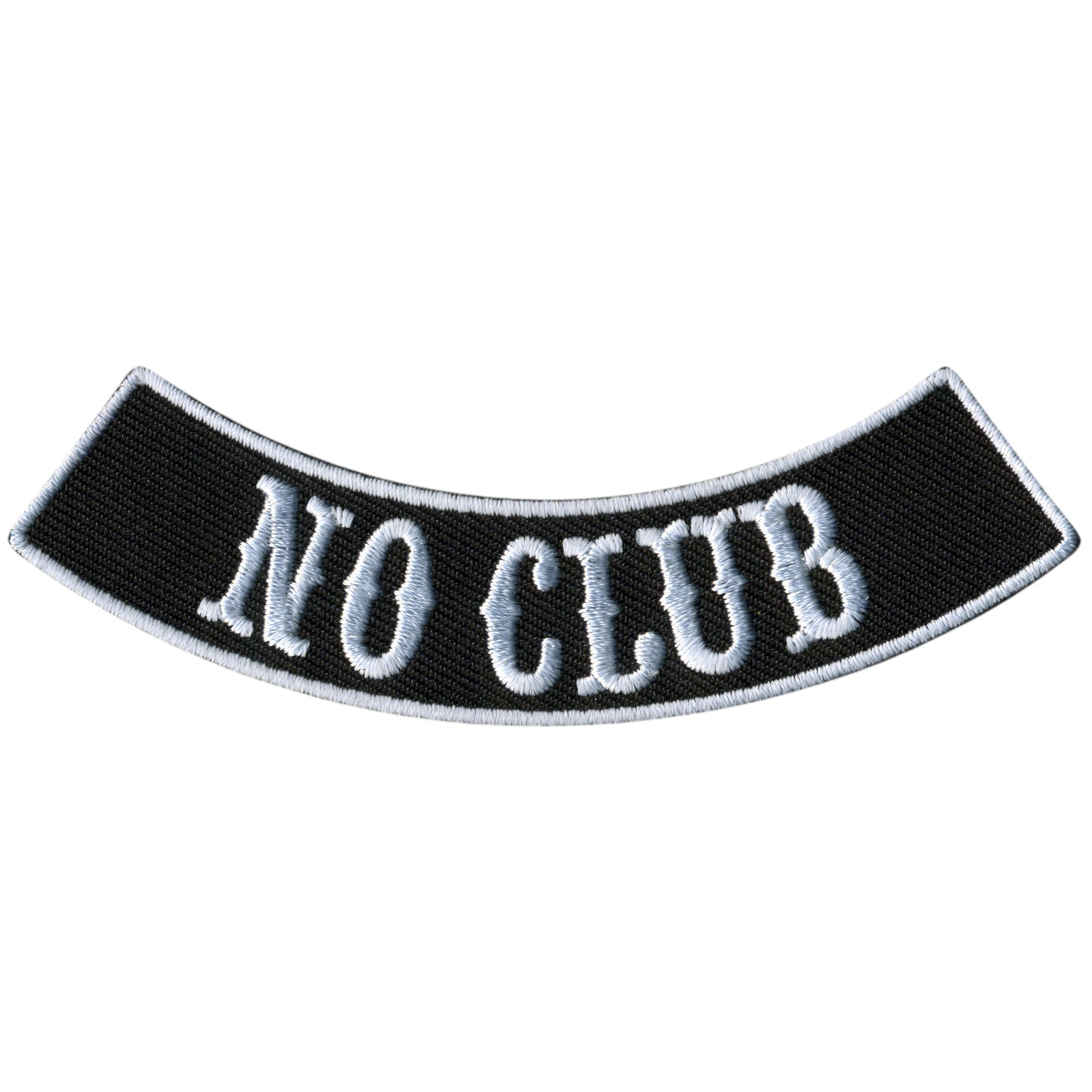 No Club 4” X 1” Bottom Rocker Patch