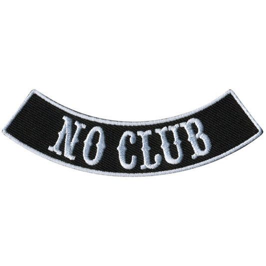 No Club 4” X 1” Bottom Rocker Patch