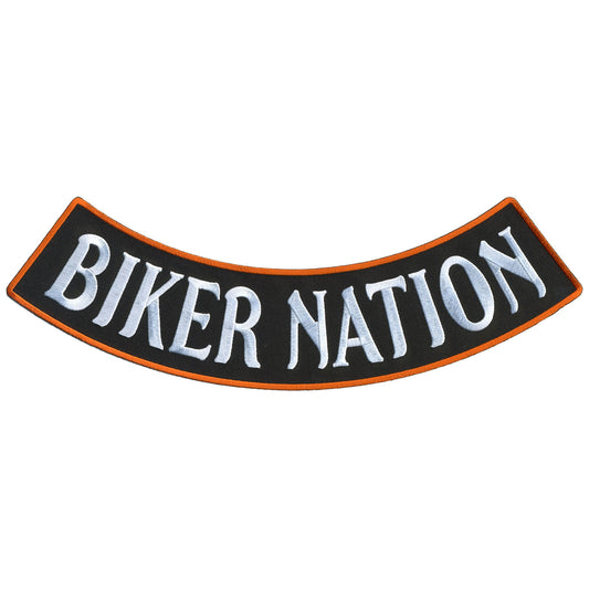 Biker Nation 12” X 3” Bottom Rocker Patch
