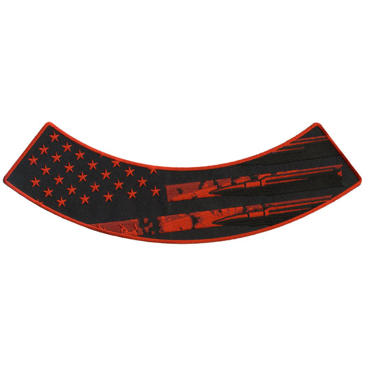 Bullet Flag 12" X 3" Bottom Rocker Patch