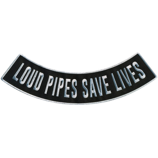 Loud Pipes 12” X 3” Bottom Rocker Patch
