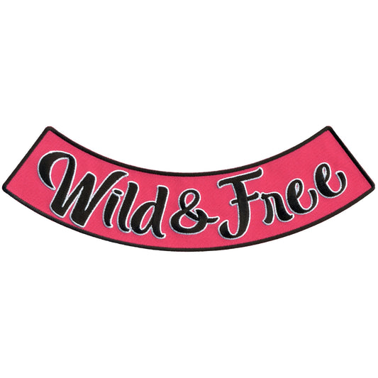Wild & Free 10" X 2" Bottom Rocker Patch