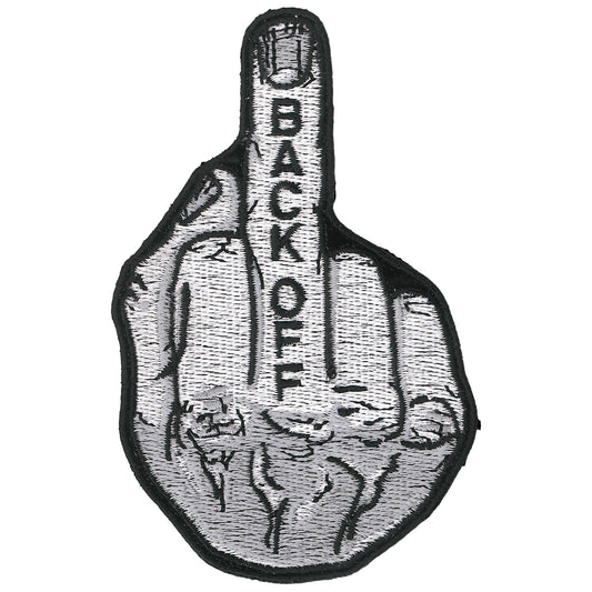 Back Off Middle Finger 4" Patch