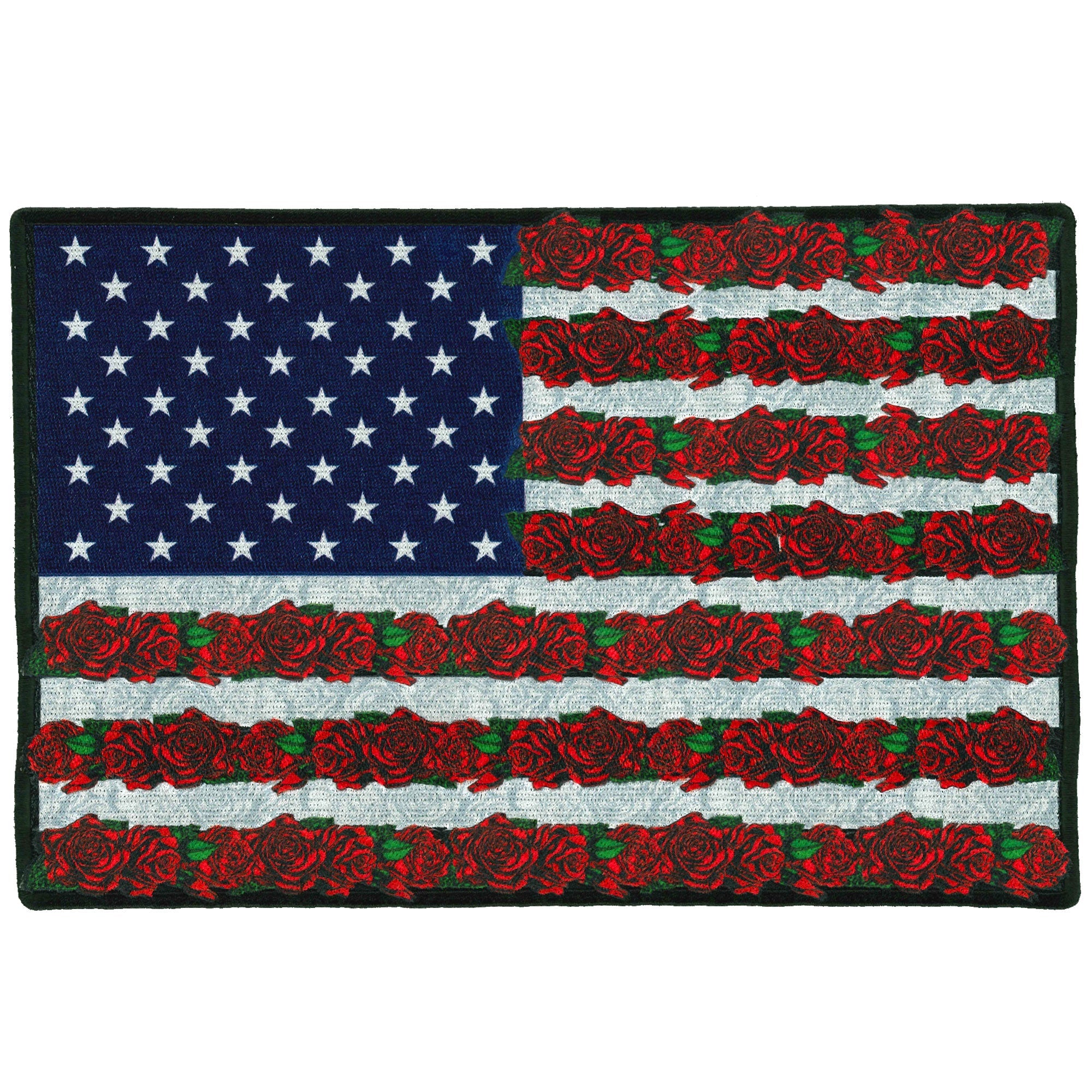Roses Flag 9" X 6" Patch