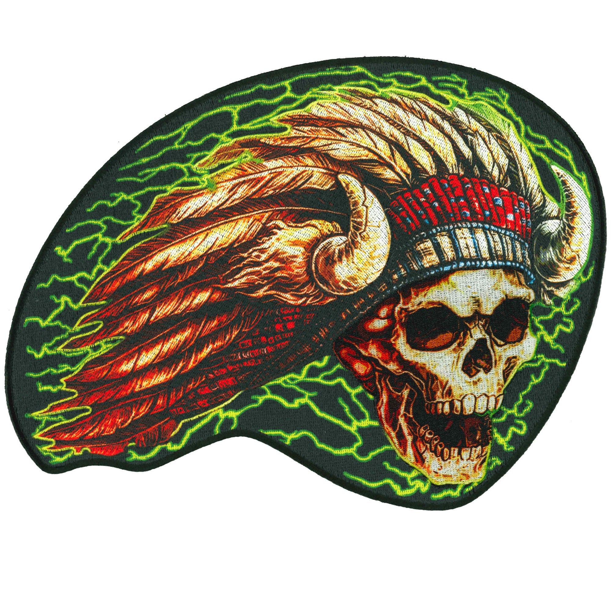 Chief Skull 10" Patch
