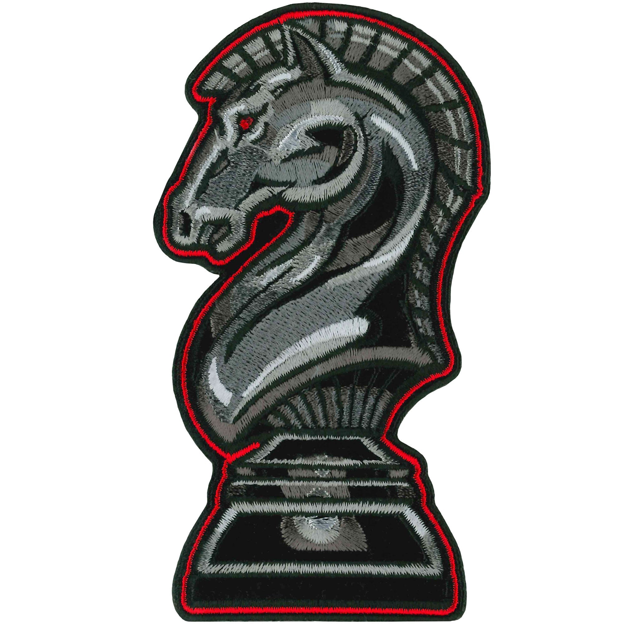 Black Knight Chess Patch 3x5"