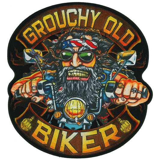 Grouchy Biker Patch 11"