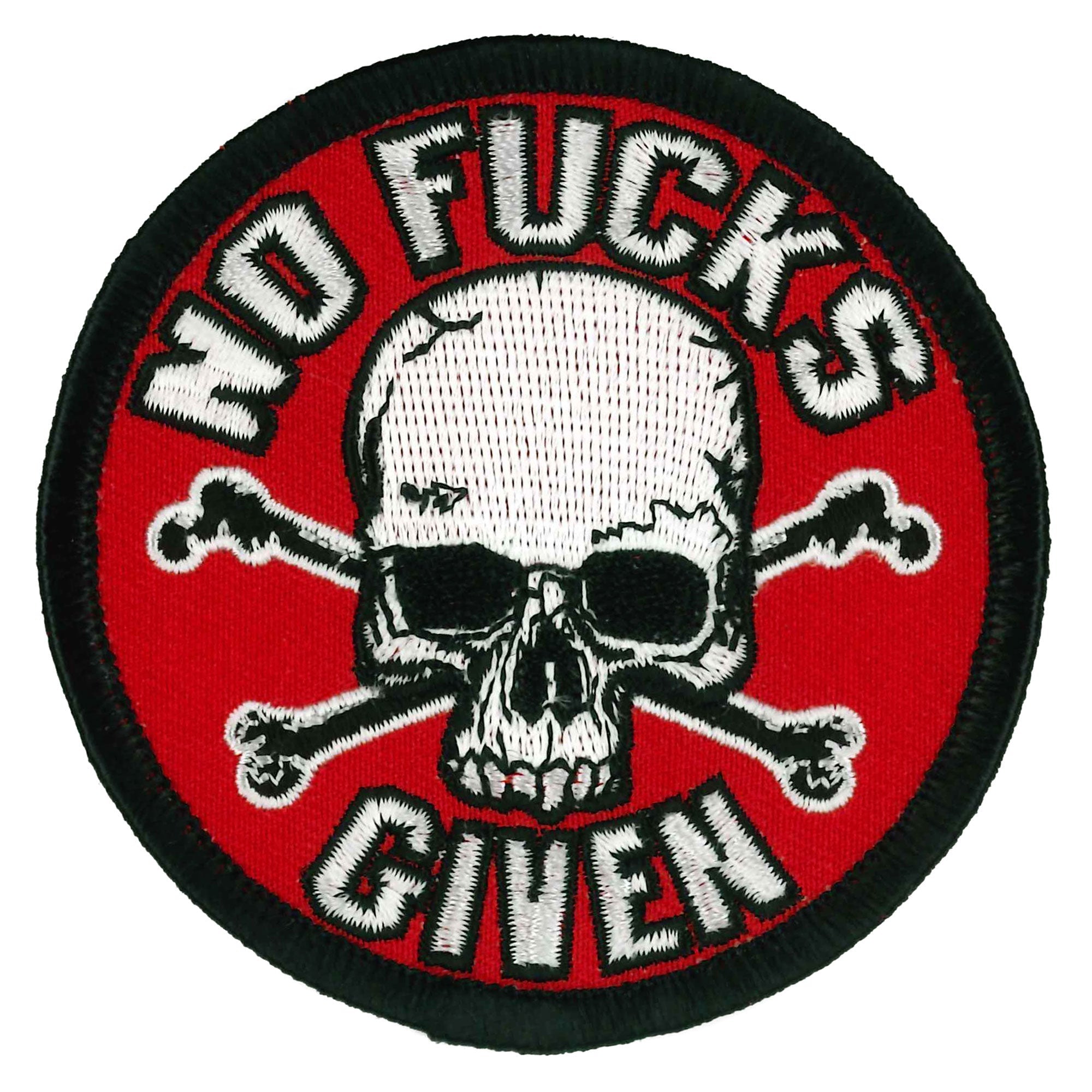 No Fucks Given 3x3" Skull Patch