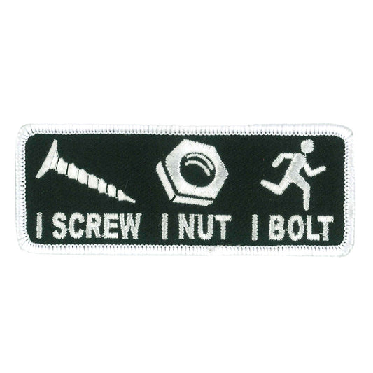 Screw Nut Bolt 4" Embroidered Patch PPW1135