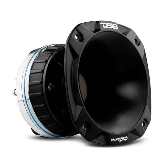 2" Throat Bolt On Neodymium Driver with Spacer, 2" Throat Titanium Voice Coil 640 Watts and PRO-HA52/BK Horn 680 Watts 118dB 8-Ohm Mounting Depth 5.22" Throat