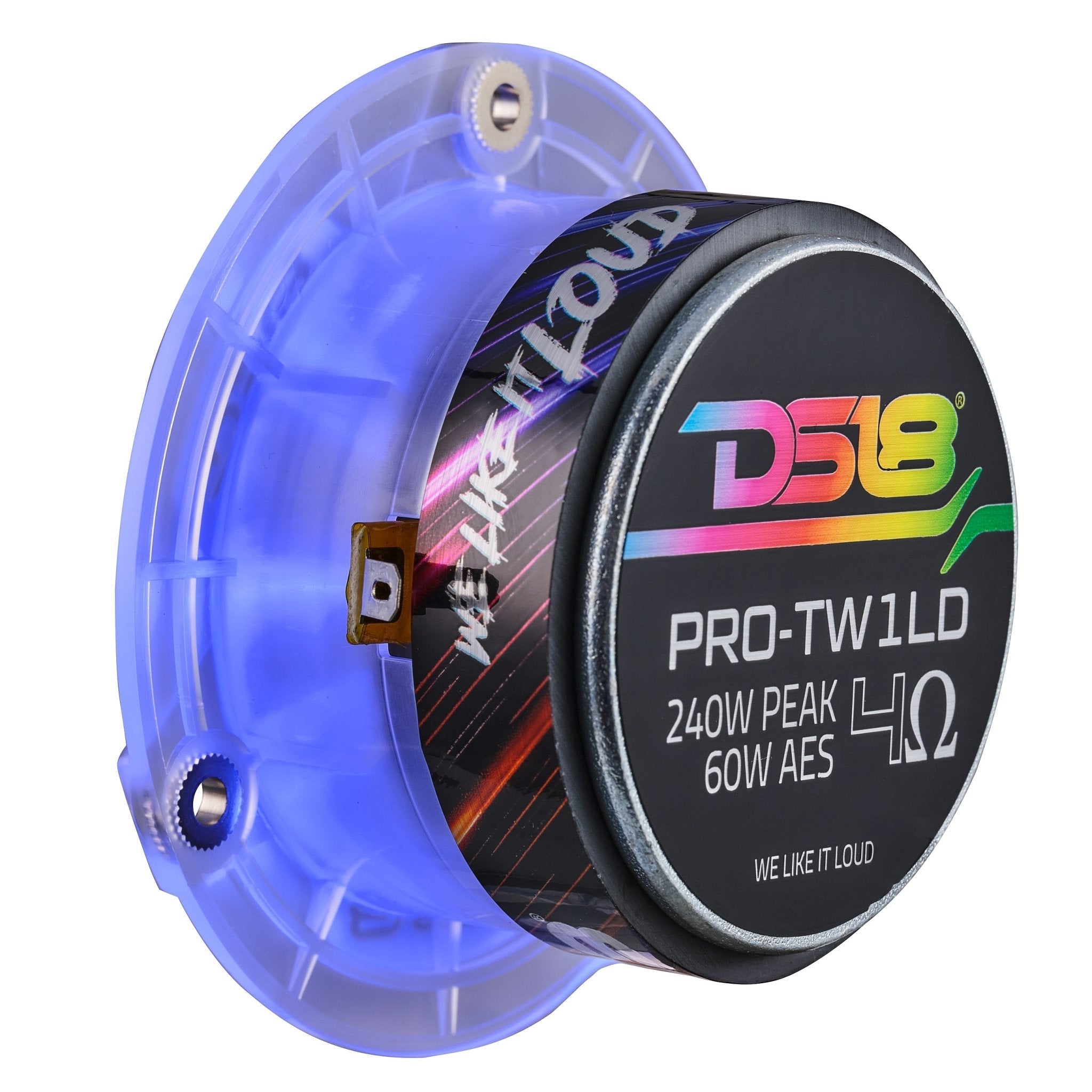 3.8” Super Bullet Tweeter with 1” Aluminum Voice Coil & Digital LED Lights