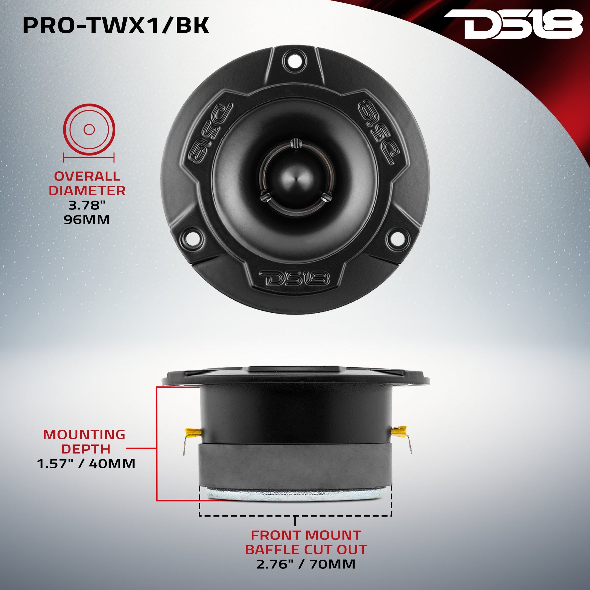 Pro Audio Loudspeakers Package - Pair 6.5" Speakers + Pair of Tweeters