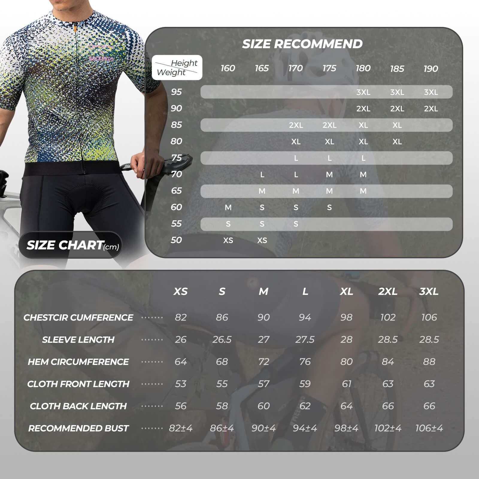 ROCKBROS Men's Short-Sleeve Camouflage Reflective Cycling Jersey