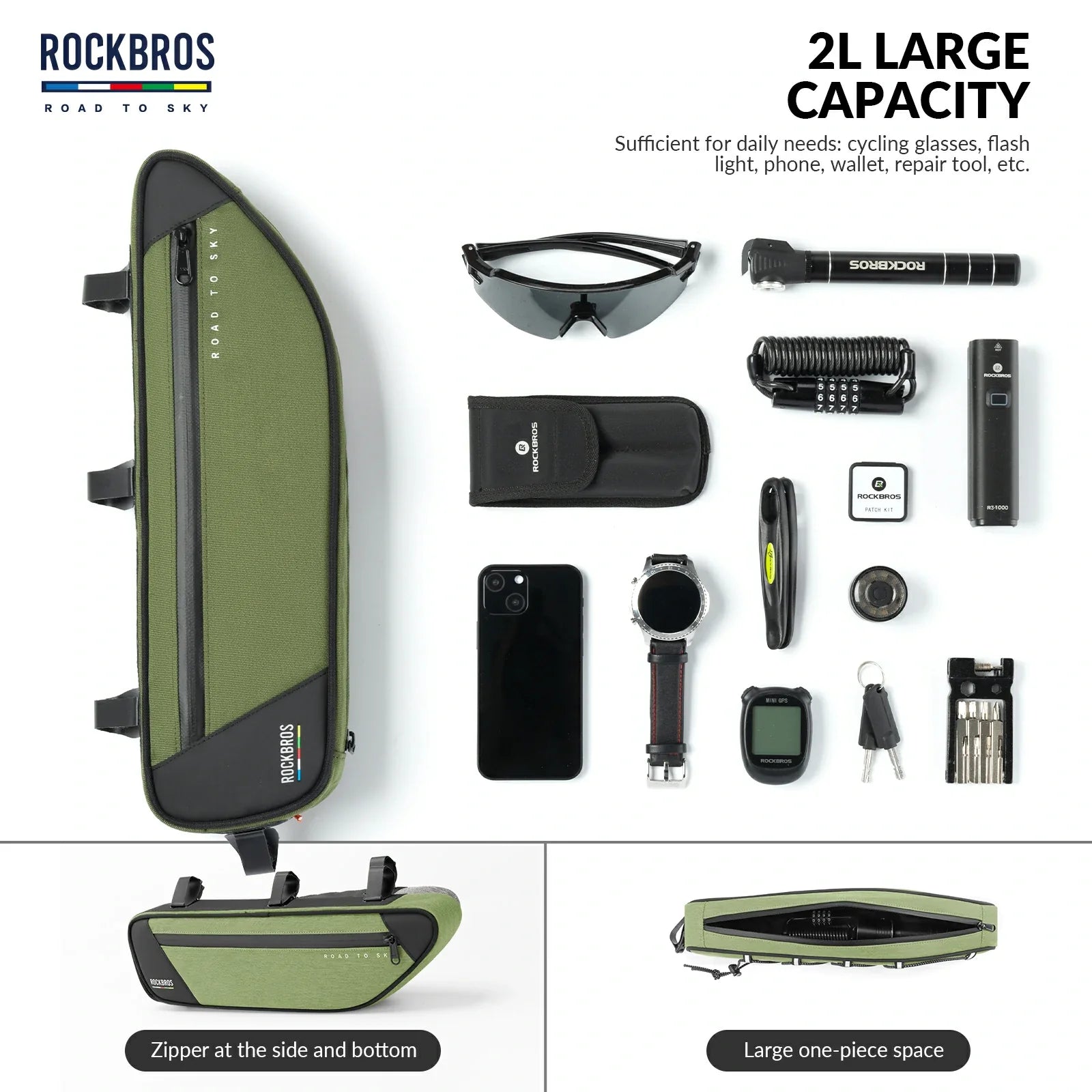 ROCKBROS Bike Triangle Bag-Road to sky