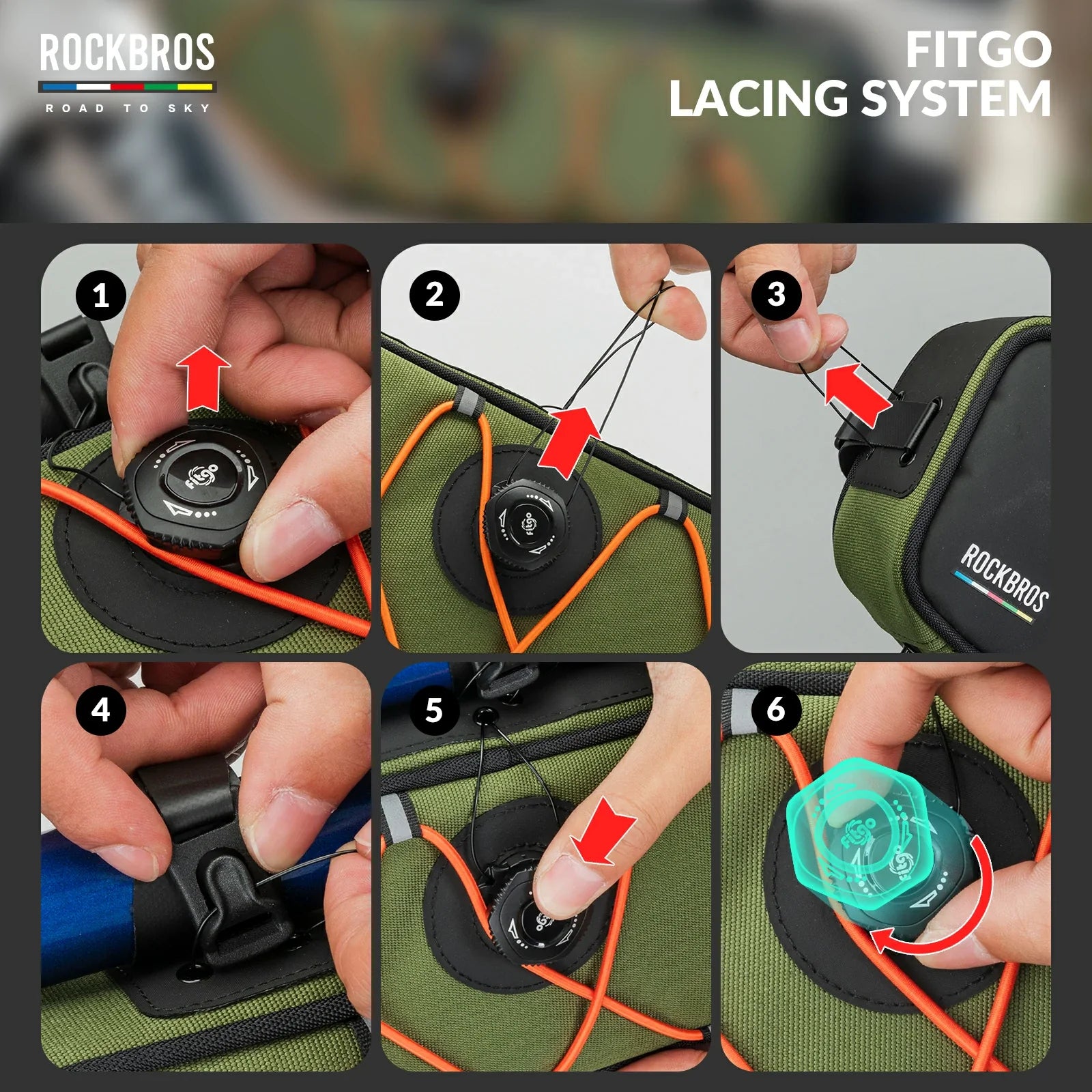 ROCKBROS Bike Triangle Bag-Road to sky