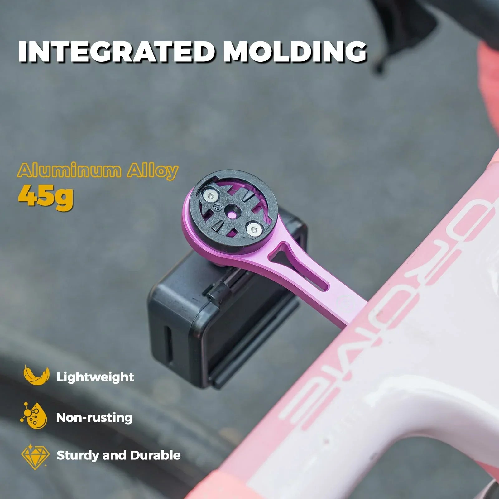 Bike Aluminum Computer Mount  compatible with Garmin, Wahoo, Bryton, and GoPro