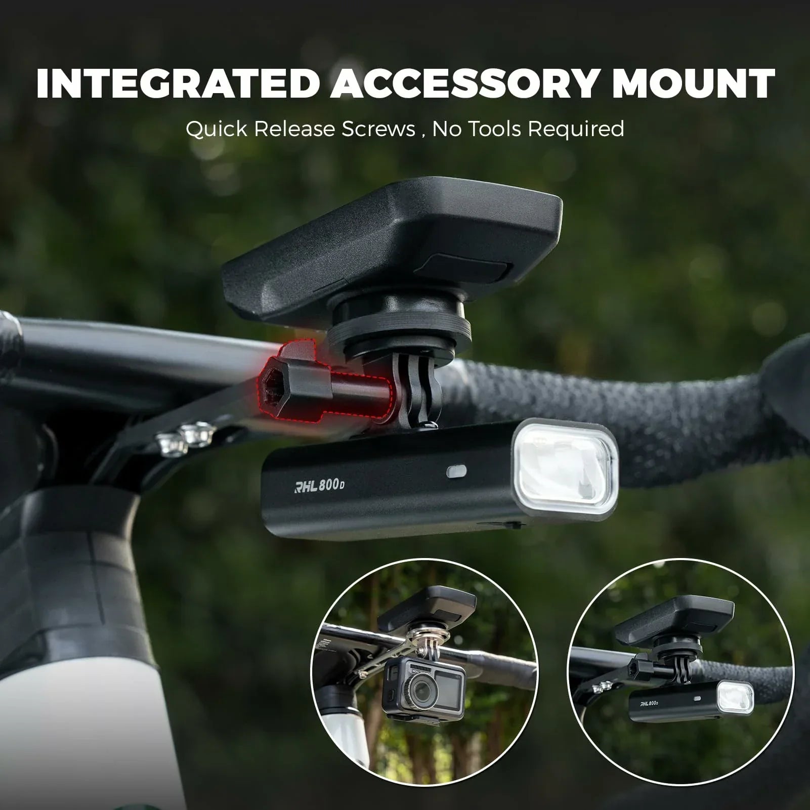 Bike Aluminum Computer Mount  compatible with Garmin, Wahoo, Bryton, and GoPro