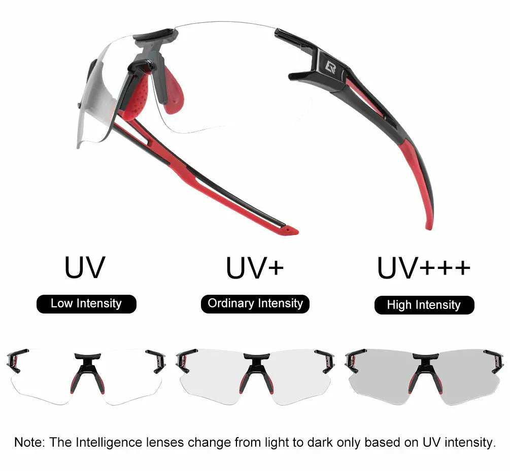 Adaptive Cycling Goggles with Complete UV Protection
