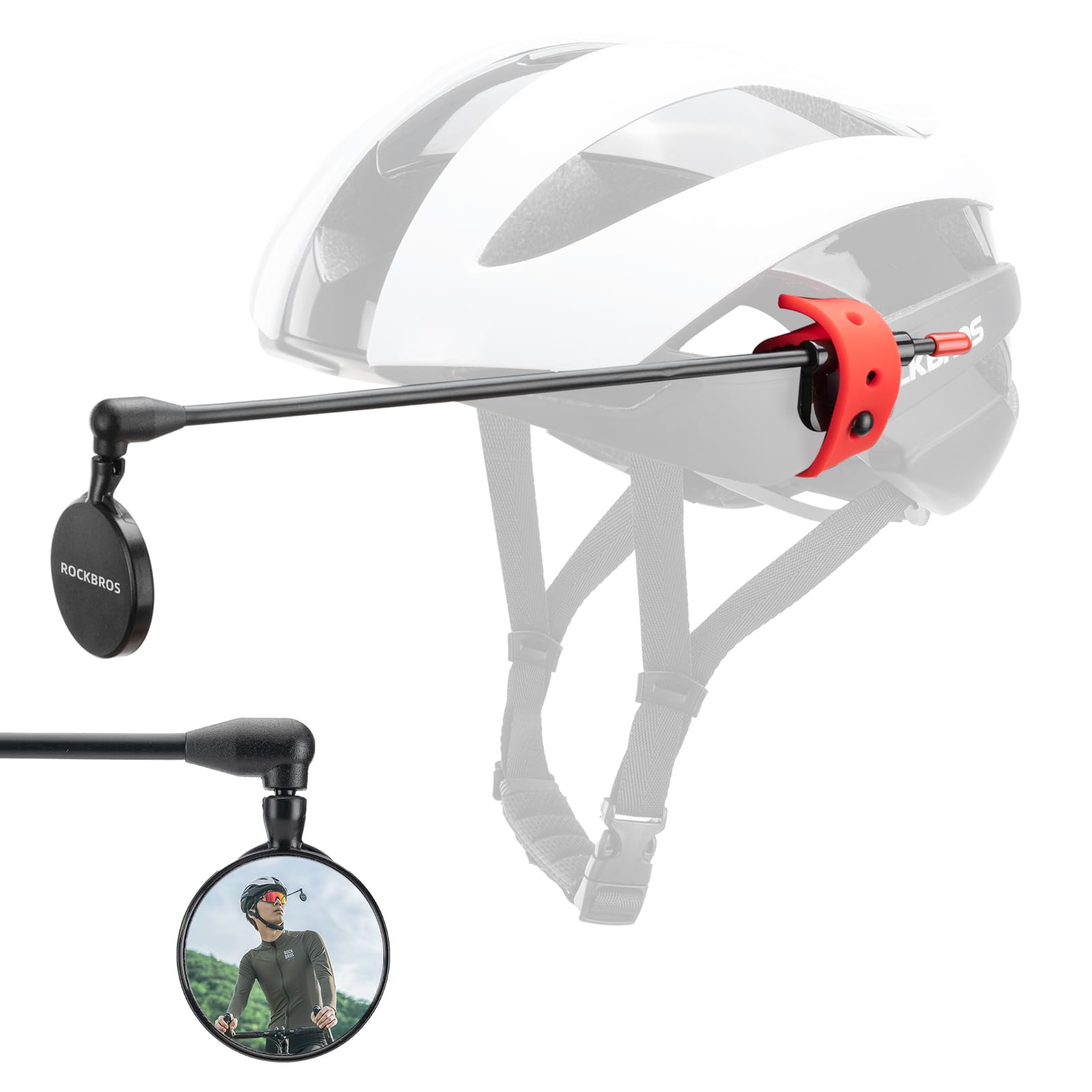 ROCKBROS Bike Helmet Mirror Detachable Fixing Way ycling Mirror